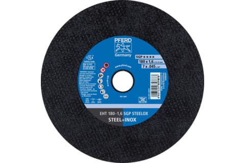 PFERD EHT 180-1,6 SGP STEELOX, Terästä, Ruostumaton teräs, PFERD, 2,22 cm, 18 cm, 8500 RPM, 25 kpl