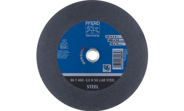 PFERD 80 T 400-3,0 H SG LAB STEEL/32,0, Stål, Støpejern, PFERD, 3,2 cm, 40 cm, 3800 RPM, 10 stykker