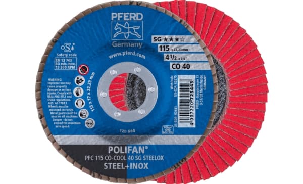 PFERD PFC 115 CO-COOL 40 SG STEELOX, Metalli, 13300 RPM, 11,5 cm, 10 kpl