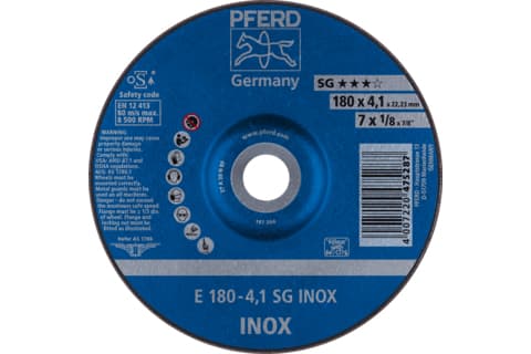 PFERD E 180-4,1 SG INOX, Metall, 8500 RPM, 18 cm, 4,1 mm, 10 styck