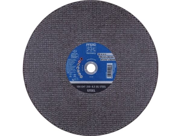 PFERD 100 EHT 350-4,5 SG STEEL/20,0, Stål, Støpejern, PFERD, 2 cm, 35 cm, 5500 RPM, 10 stykker
