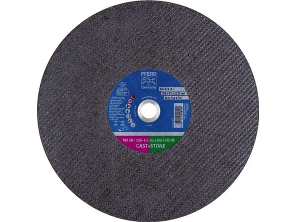 PFERD 100 EHT 350-4,5 SG CAST+STONE/22,23, Støpejern, PFERD, 2,22 cm, 35 cm, 5500 RPM, 10 stykker