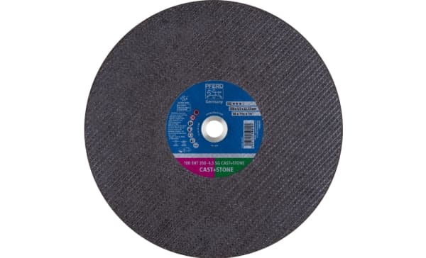PFERD 100 EHT 350-4,5 SG CAST+STONE/22,23, Støpejern, PFERD, 2,22 cm, 35 cm, 5500 RPM, 10 stykker