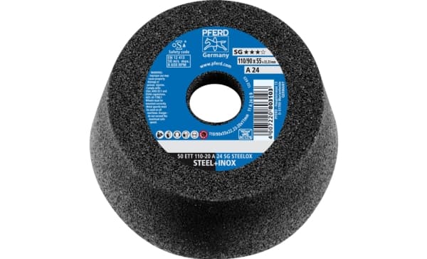 PFERD 50 ETT 110-20 A 24 SG STEELOX, Stål, Rostfritt stål, PFERD, 8600 RPM, 2 styck