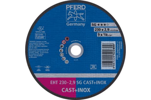 PFERD EHT 230-2,9 SG CAST+INOX, Stål, Gjutjärn, Rostfritt stål, PFERD, 2,22 cm, 23 cm, 6600 RPM, 25 styck