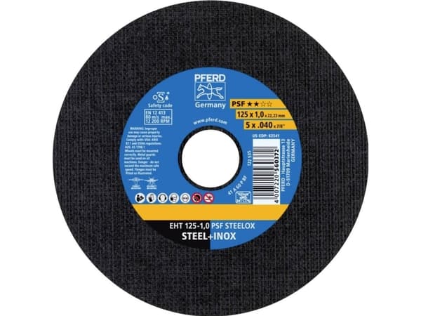 PFERD 61721100, 12,5 cm, 1 mm, 12200 RPM, 25 stykker