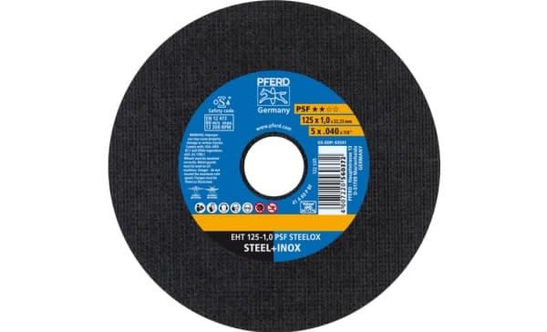 PFERD 61721100, 12,5 cm, 1 mm, 12200 RPM, 25 stykker