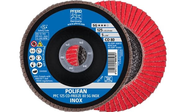 PFERD 67712580, 2,22 cm, 12,5 cm, 12200 kierrosta minuutissa, 80 g, 10 kpl
