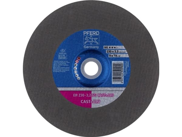 PFERD EH 230-3,2 SG CAST+ALU, Støpejern, Aluminium, PFERD, 2,22 cm, 23 cm, 6600 RPM, 25 stykker