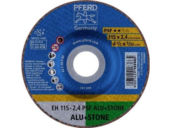 PFERD 4007220163665, Kapskiva, Betong, Metall, Sten, 13300 RPM, Multifärg, 11,5 cm, 2,4 mm