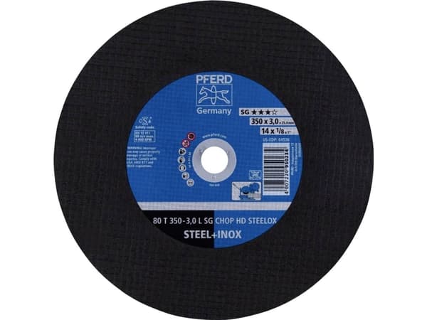 PFERD 4007220950234, Roterende fresestål, Betong, Metall, Stein, 5100 RPM, Sort, Blå, 30 cm, 4 mm