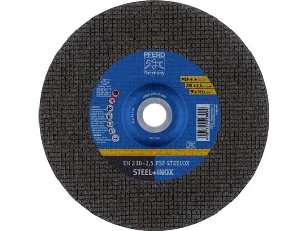 PFERD EH 230-2,5 PSF STEELOX, Terästä, Ruostumaton teräs, PFERD, 23 cm, 6600 RPM, 25 kpl