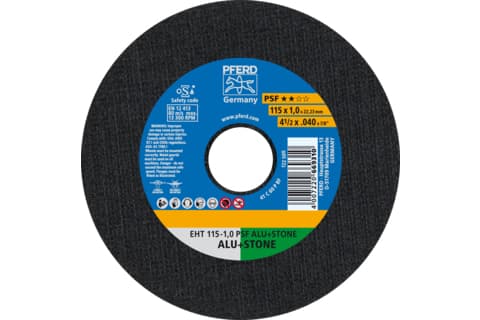 PFERD EHT 115-1,0 PSF ALU+STONE, valurauta, Kirjometalli, Muovi, Alumiini, PFERD, 2,22 cm, 11,5 cm, 13300 RPM, 25 kpl
