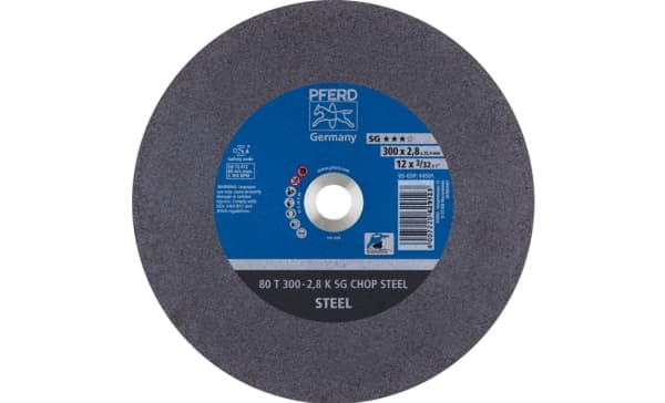 PFERD 80 T 300-2,8 K SG CHOP STEEL/25,4, Stål, PFERD, 2,54 cm, 30 cm, 5100 RPM, 20 styck