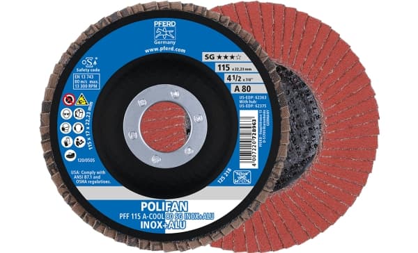 PFERD 67658115, 2,22 cm, 11,5 cm, 13300 RPM, 80 g, 10 stykker