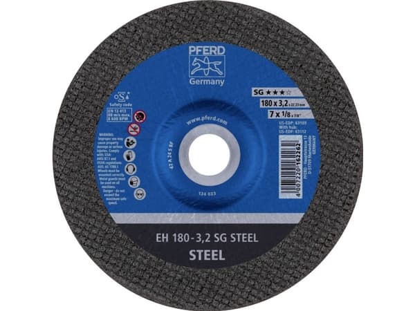 PFERD EH 180-3,2 SG STEEL, Stål, PFERD, 2,22 cm, 18 cm, 8500 RPM, 25 styck