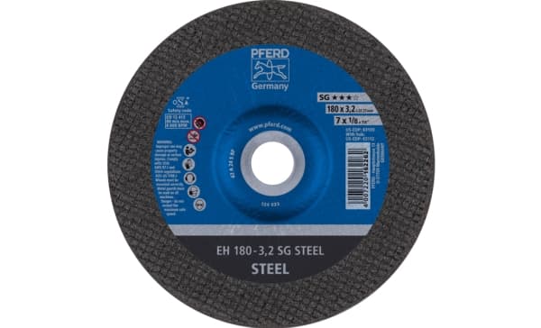 PFERD EH 180-3,2 SG STEEL, Stål, PFERD, 2,22 cm, 18 cm, 8500 RPM, 25 styck
