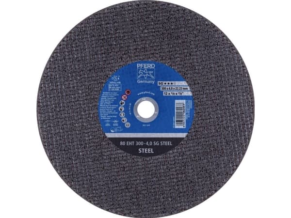 PFERD 80 EHT 300-4,0 SG STEEL/22,23, Stål, Gjutjärn, PFERD, 2,22 cm, 30 cm, 5100 RPM, 20 styck