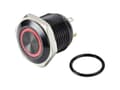 Miniatyrbilde 1 av 2: TRU COMPONENTS GQ16F-10E/J/R/12V/A Trykknap 48 V/DC 2 A 1 x Off/(On) Tastende Rød IP65 1 stk