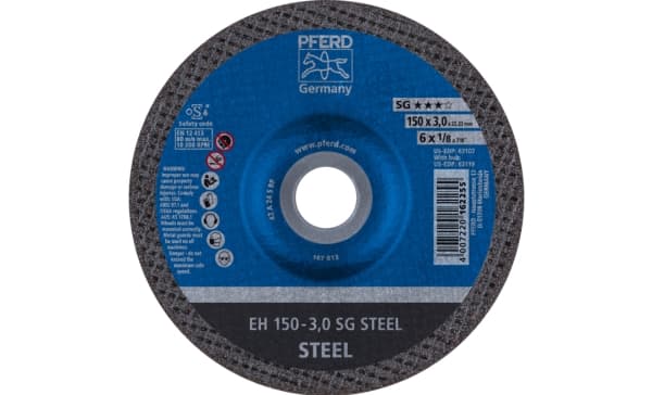 PFERD EH 150-3,0 SG STEEL, Stål, PFERD, 2,22 cm, 15 cm, 10200 RPM, 25 stykker