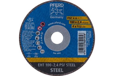 PFERD EHT 100-2,4 PSF STEEL/16,0, Stål, PFERD, 1,6 cm, 10 cm, 15300 RPM, 25 styck