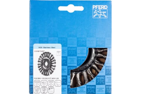 PFERD POS RBG 11512/22,2 CT INOX 0,35, 11,5 cm, 11,5 cm, Stål, Ikke-jernholdig metall, Bronse, Rustfritt stål, Aluminium, 12500 RPM, 244 g, 152 mm