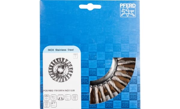 PFERD POS RBG 17813/M14 ST 0,50, 17,8 cm, 17,8 cm, Stål, Støpejern, Tre, 9000 RPM, 751 g, 204 mm