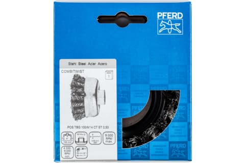 PFERD POS TBG 100/M14 CT ST 0,50, 10 cm, 10 cm, Stål, Gjutjärn, Trä, 9000 RPM, 726 g, 128 mm