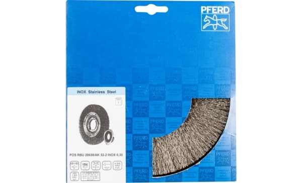 PFERD POS RBU 20038/AK32-2 INOX 0,30, 20 cm, 20 cm, Stål, Icke-järnmetaller, brons, Rostfritt stål, Gjuten aluminium, 4500 RPM