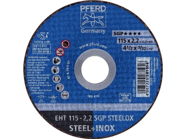 PFERD EHT 115-2,2 SGP STEELOX, Stål, Rostfritt stål, PFERD, 2,22 cm, 11,5 cm, 13300 RPM, 25 styck