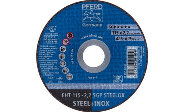 PFERD EHT 115-2,2 SGP STEELOX, Stål, Rostfritt stål, PFERD, 2,22 cm, 11,5 cm, 13300 RPM, 25 styck