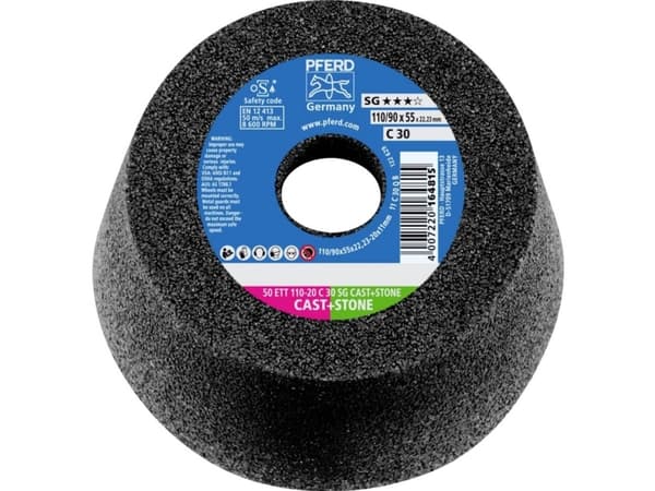 PFERD 50 ETT 110-20 C 30 SG CAST+STONE, Støpejern, PFERD, 2,22 cm, 8600 RPM, 2 stykker