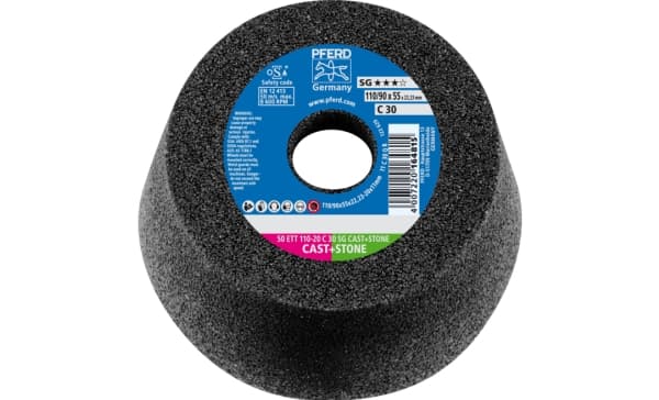 PFERD 50 ETT 110-20 C 30 SG CAST+STONE, Støpejern, PFERD, 2,22 cm, 8600 RPM, 2 stykker