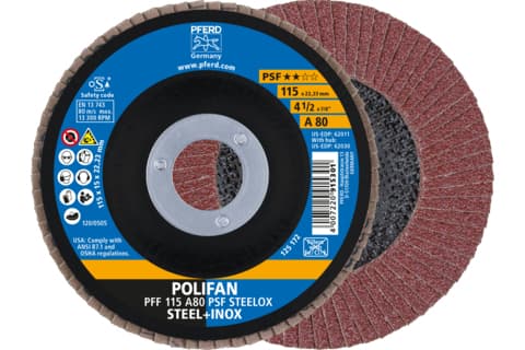 PFERD PFF 115 A 80 PSF STEELOX, Metall, 13300 RPM, 11,5 cm, 10 stykker
