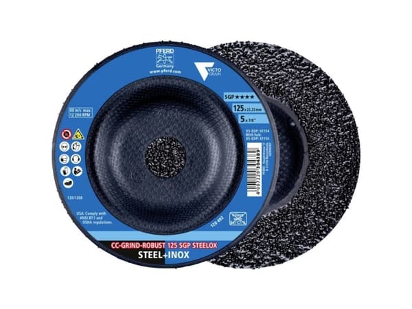 PFERD 64195126 CC-GRIND-ROBUST 125 SGP STEELOX Hiomalaikka Halkaisija 125 mm Poraushalkaisija 22,23 mm 10 kpl