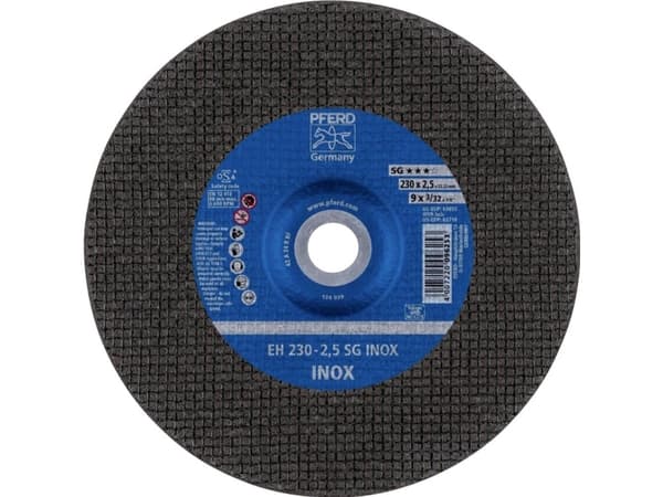 PFERD 61324224, Kutteskive, Flatt senter, Rustfritt stål, Alle merker, 2,22 cm, 23 cm