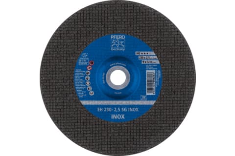 PFERD 61324224, Kutteskive, Flatt senter, Rustfritt stål, Alle merker, 2,22 cm, 23 cm