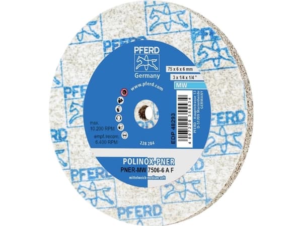 PFERD PNER-MW 7506-6 A F, Metall, 10200 RPM, 7,5 cm, 6 mm, 5 styck