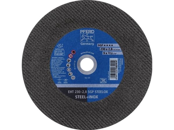 PFERD 4007220282014, Katkaisulaikka, Metalli, 6600 RPM, Musta, Sininen, 23 cm, 2,8 mm