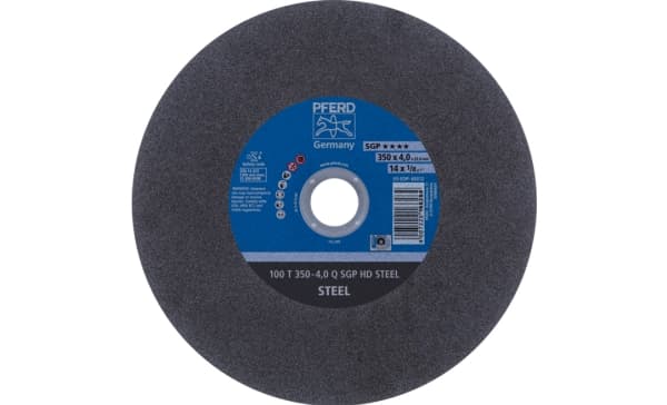 PFERD 100 T 350-4,0 Q SGP HD STEEL/25,4, Terästä, PFERD, 2,54 cm, 35 cm, 5500 RPM, 10 kpl