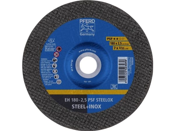 PFERD EH 180-2,5 PSF STEELOX, Stål, Rostfritt stål, PFERD, 18 cm, 8500 RPM, 25 styck