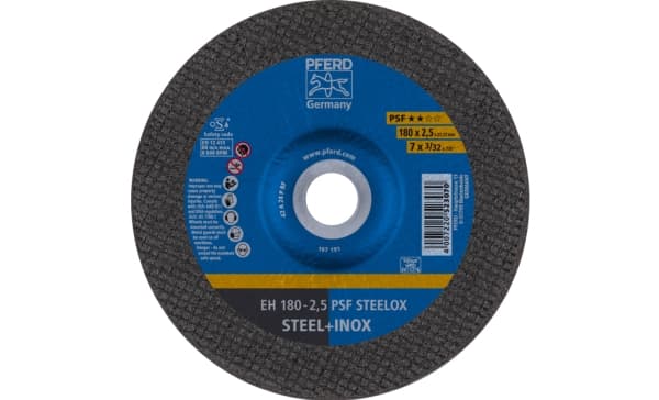 PFERD EH 180-2,5 PSF STEELOX, Stål, Rostfritt stål, PFERD, 18 cm, 8500 RPM, 25 styck