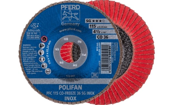 PFERD PFC 115 CO-FREEZE 36 SG INOX, Metall, 13300 RPM, 11,5 cm, 10 styck