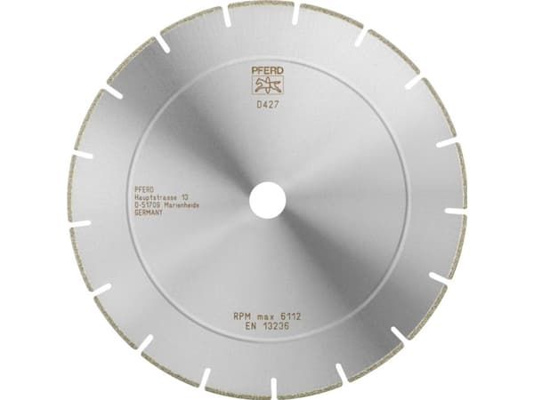 PFERD 68425037 D1A1RSS 250-2,5-22,23 D 427 GAS2 Timanttinen leikkuukiekko Halkaisija 250 mm Reiän halkaisija 22,23 mm Kestomuovinen , Tekninen kerami