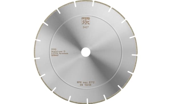 PFERD 68425037 D1A1RSS 250-2,5-22,23 D 427 GAS2 Timanttinen leikkuukiekko Halkaisija 250 mm Reiän halkaisija 22,23 mm Kestomuovinen , Tekninen kerami