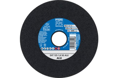 PFERD EHT 125-1,6 SG ALU, Ikke-jernholdig metall, Aluminium, PFERD, 2,22 cm, 12,5 cm, 12200 RPM, 25 stykker