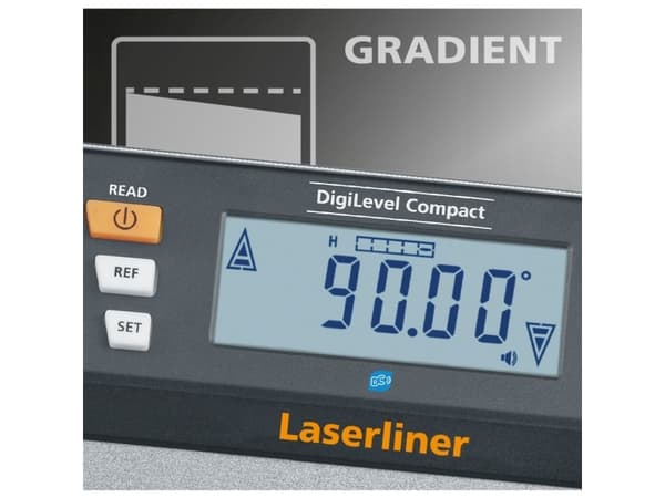 Laserliner DigiLevel Compact, Lommevater, Sort, Metallisk, 0,5 mm/m, AAA, 1,5 V, -10 - 50 °C