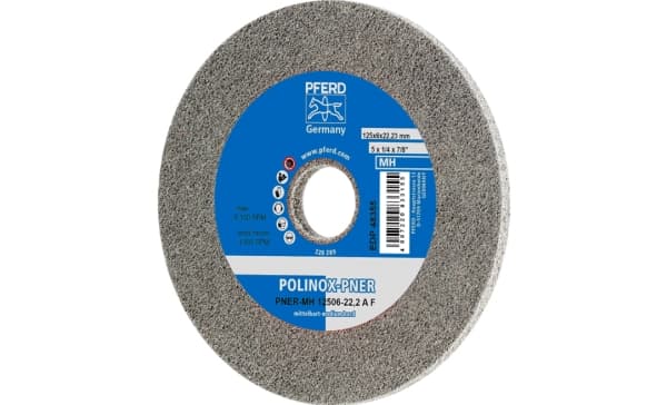 PFERD PNER-MH 12506-22,2 A F, Stål, Ikke-jernholdig metall, Bronse, Rustfritt stål, Plast, Aluminium, Kopper, PFERD, 2,22 cm, 12,5 cm, 6100 RPM, 5 st