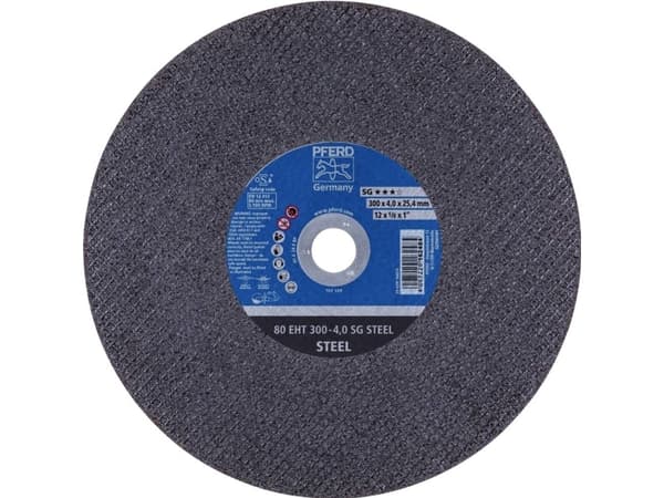 PFERD 4007220162484, Metallkuttende skive, Metall, 5100 RPM, Sort, Blå, 30 cm, 4 mm
