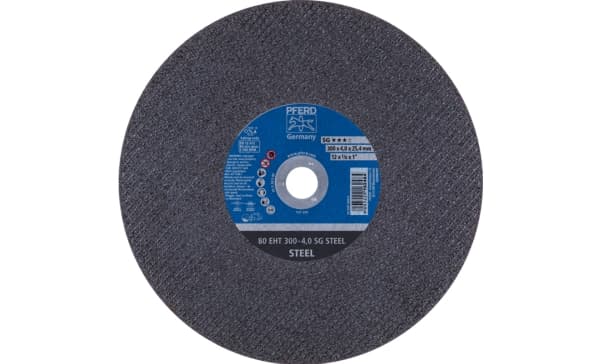 PFERD 4007220162484, Kapskiva, Metall, 5100 RPM, Svart, Blå, 30 cm, 4 mm
